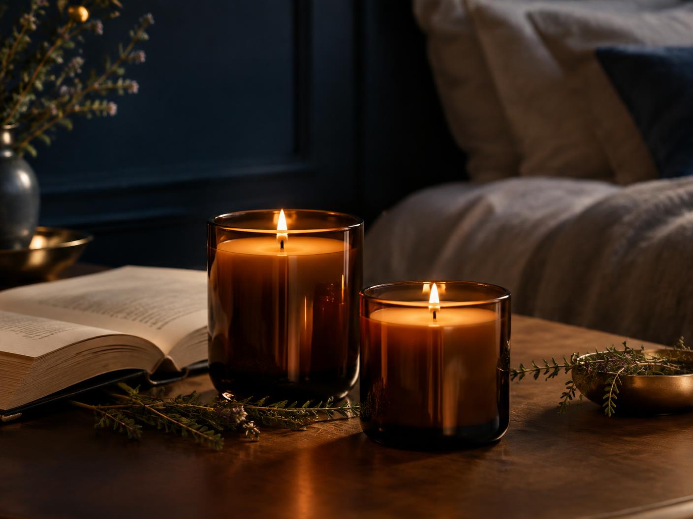 Smoked Amber & Thyme Botanical Candle